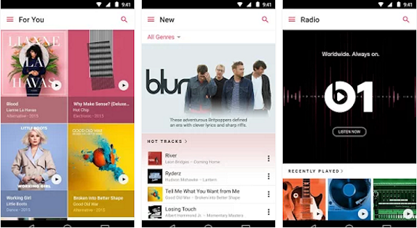 Apple Music läggs till Tres fria musikströmning
