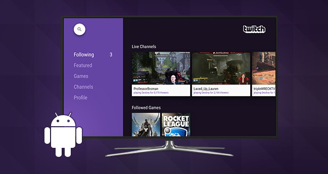 Twitch släpps för Android TV