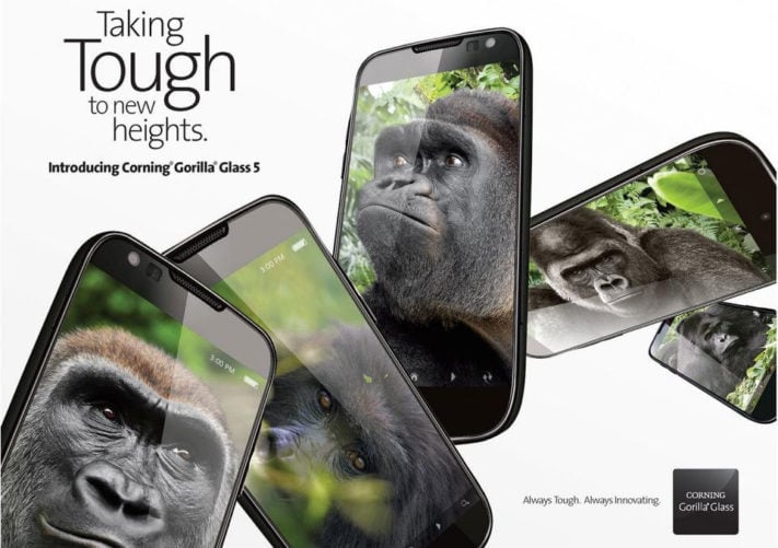 Corning introducerar skyddsglaset Gorilla Glass 5