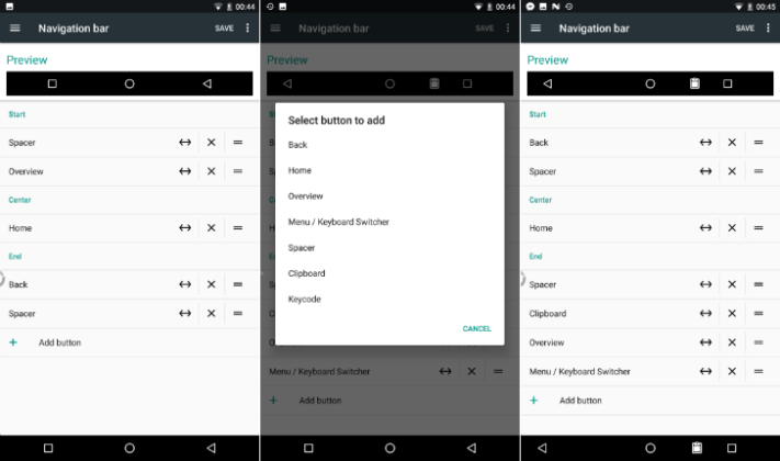 Vild anpassning av navigationsfältet har upptäckts i Android 7.0