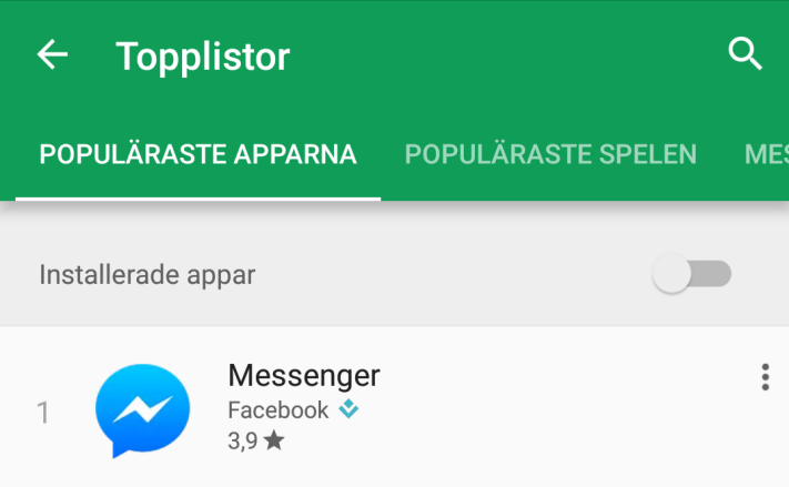 Nu kan du dölja redan installerade appar i Google Play