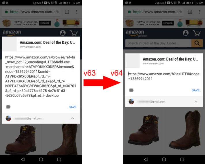 Chrome börjar rensa delade länkar från skräp