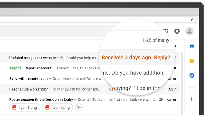 Gmail börjar påminna användare om att svara på mejl