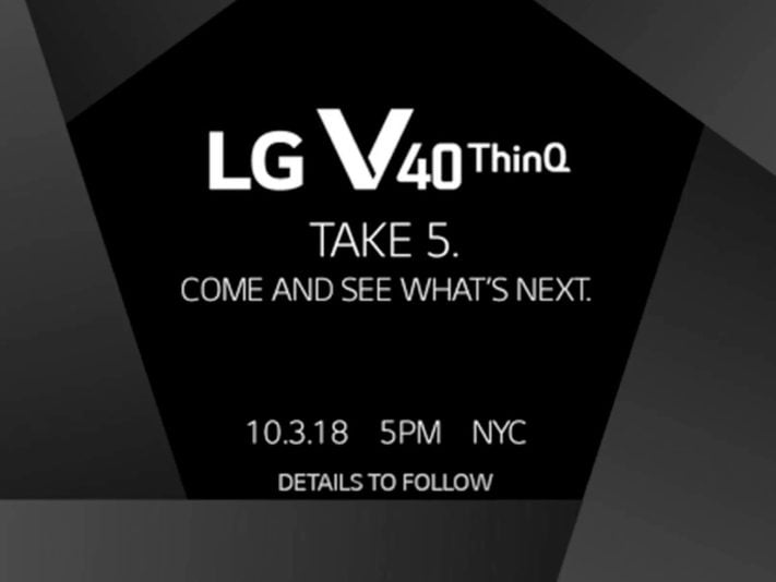 LG V40 ThinQ presenteras 3 oktober