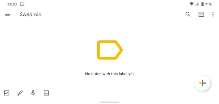 Google Keep får ny knapp för att skapa anteckningar
