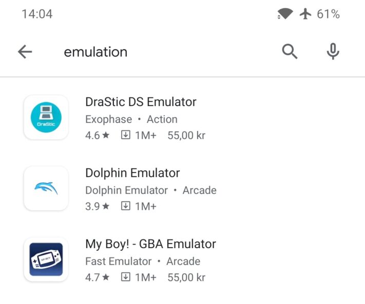 Play Store börjar visa betyg och antal nedladdningar i sökresultaten