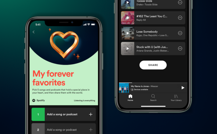 Spotify lanserar funktionen ”mina eviga favoriter”