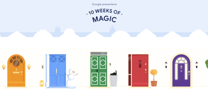 Google publicerar fyndkalendern ”10 Weeks of Magic”