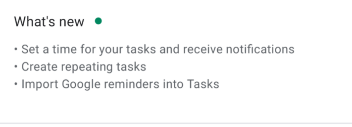 Google har använt samma changelog i Play Store i över två år