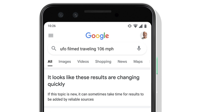 Google kommer varna när sökresultat snabbt ändras