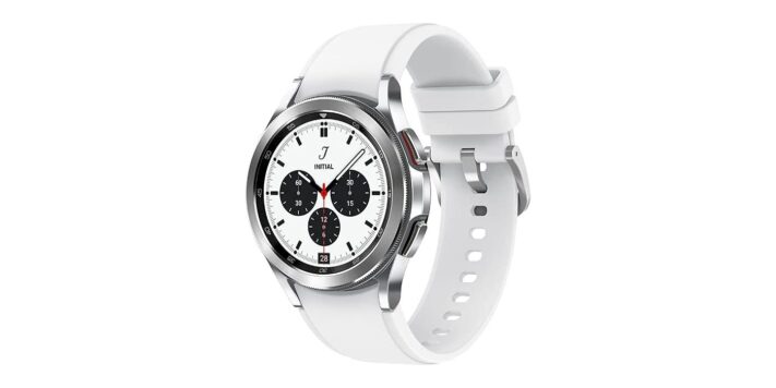 Fotografier visar Samsung Galaxy Watch 4 Classic